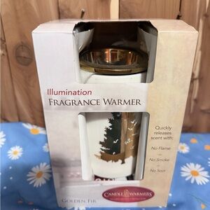 Golden Fir Fragrance Warmer - White and Brown